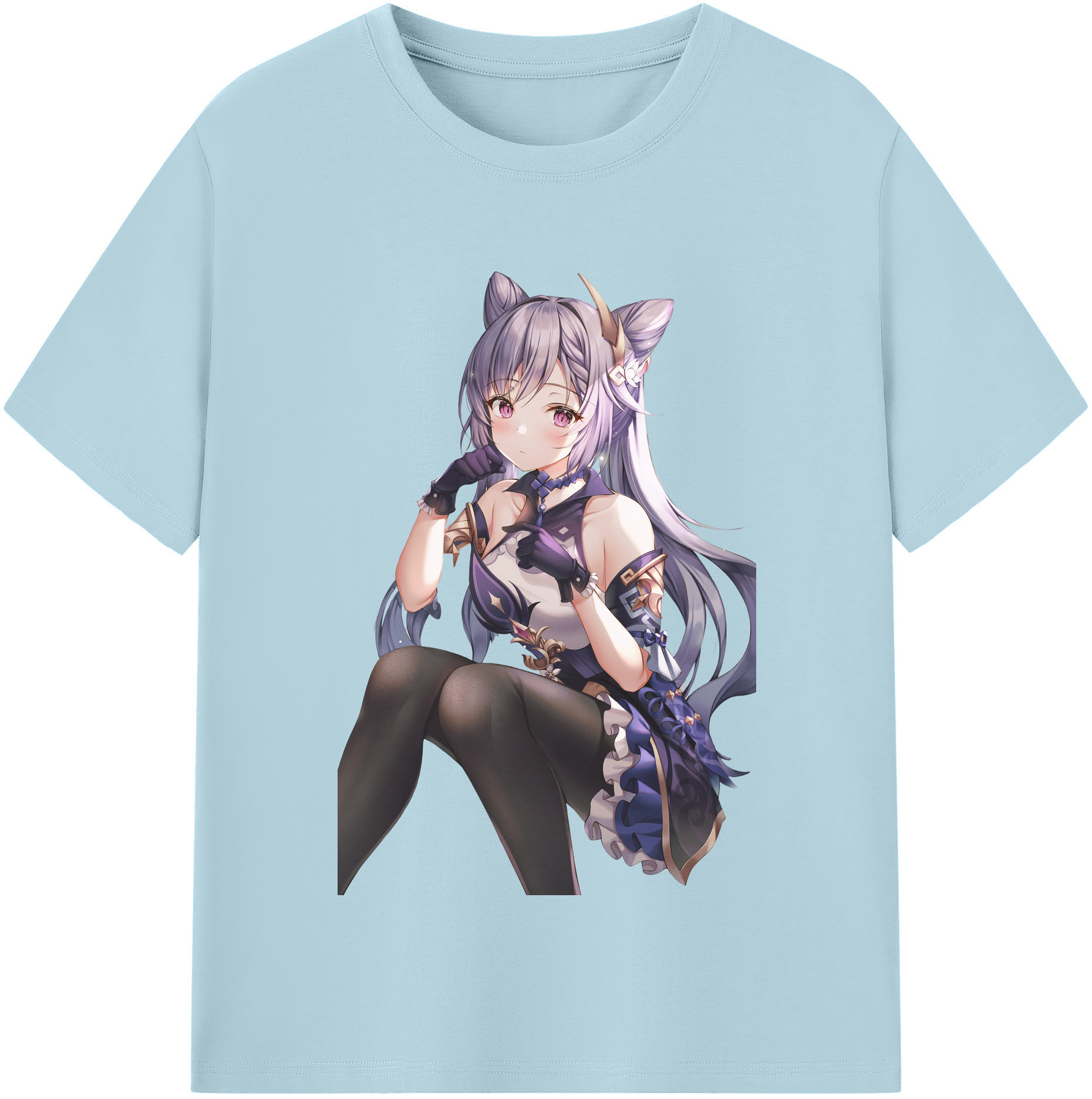 げんし神 刻晴 こくせい genshin Kokusei 綿100％半袖Tシャツ（フロントプリント）